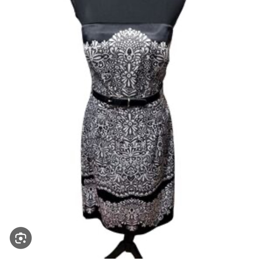 White House Black Market Strapless Sheath Cocktail Dress